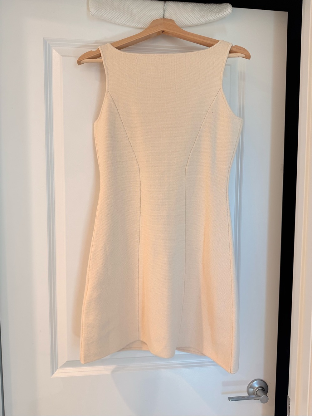 NWOT Sezane Classic Cream Button-Front Sleeveless Knit Cotton CHARLIE Dress - Picture 9 of 11